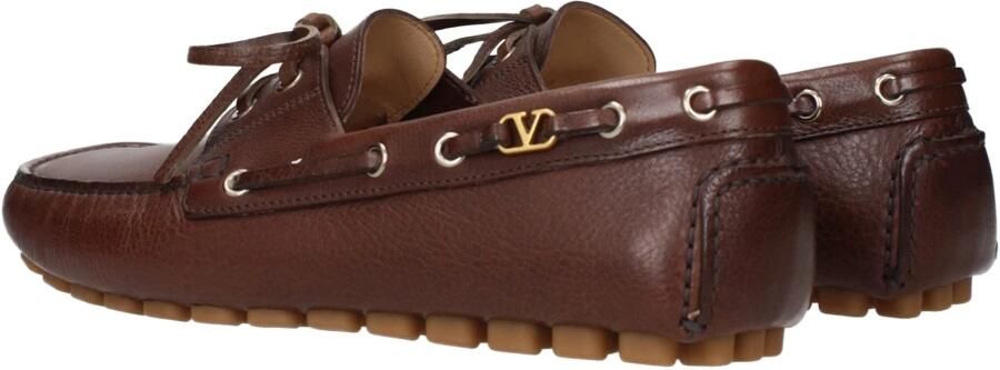 Valentino Garavani Bruin Leren Instaploafers Vintage Stijl - Foto 2