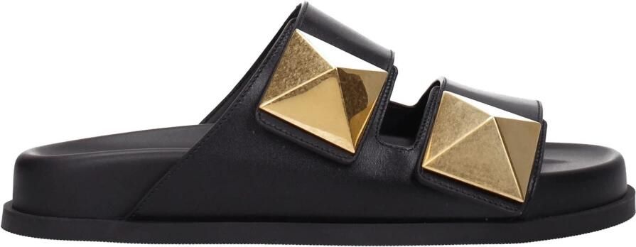 Valentino Garavani Zwarte leren instapklompen - Foto 2