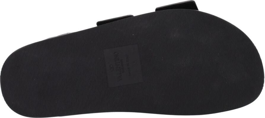 Valentino Garavani Zwarte leren instapklompen