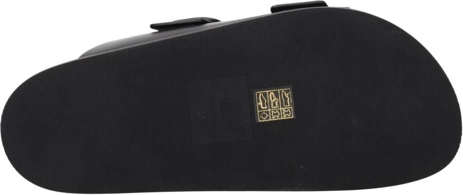 Valentino Garavani Zwarte Leren Slippers Sandalen