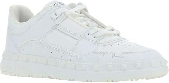 Valentino Garavani Leren sneakers met studs en geborduurd logo White Heren - Foto 2