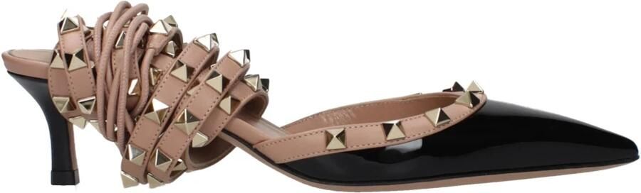 Valentino Garavani Zwarte Leren Sandalen met Bandjes
