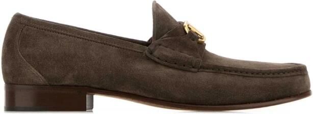 Valentino Garavani Logo-plaque Suede Loafers