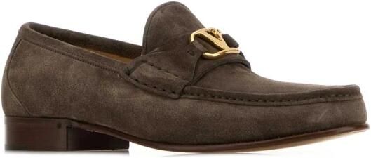 Valentino Garavani Logo-plaque Suede Loafers - Foto 2