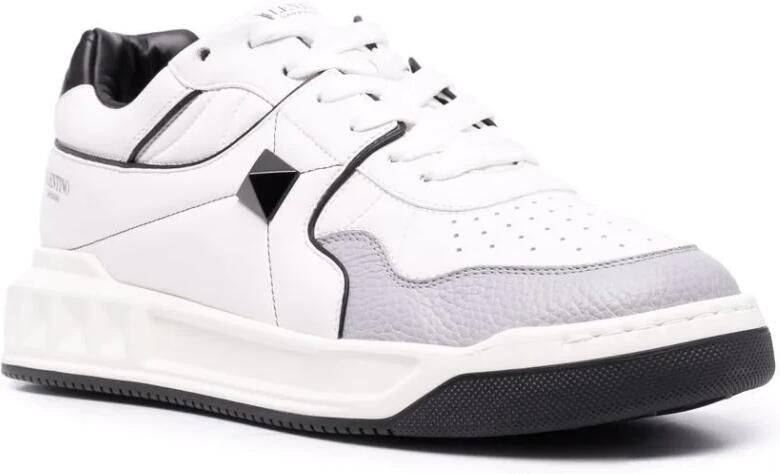 Valentino Garavani Witte Roman Stud Leren Sneakers White Heren