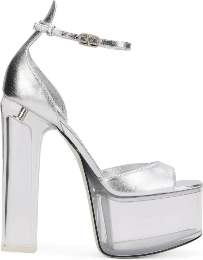 Valentino Garavani Mirror Leather Platform Sandals