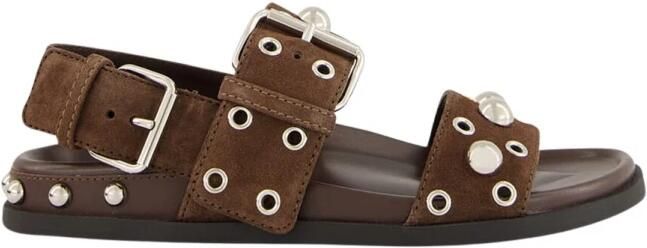 Valentino Garavani Nellcôte Platte Suède Sandalen