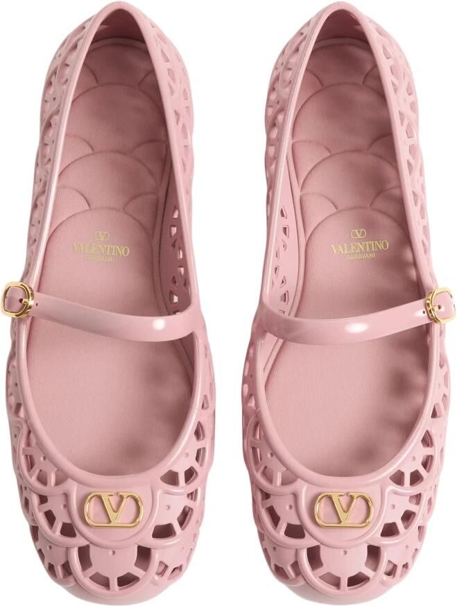Valentino Garavani Ondette Rubber Ballerina met Geschulpt Patroon 05mm - Foto 2