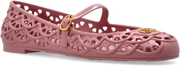 Valentino Garavani Ondette Rubber Ballerina met Geschulpt Patroon 05mm - Foto 11