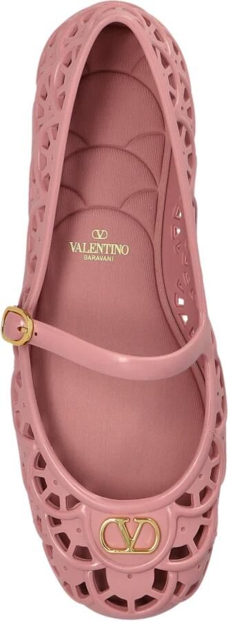 Valentino Garavani Ondette Rubber Ballerina met Geschulpt Patroon 05mm - Foto 10