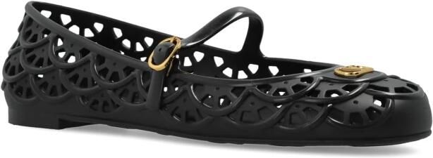 Valentino Garavani Ondette Rubber Ballerina met Scallop Patroon 05mm - Foto 11