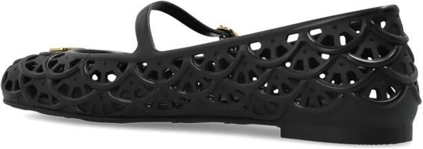 Valentino Garavani Ondette Rubber Ballerina met Scallop Patroon 05mm - Foto 12