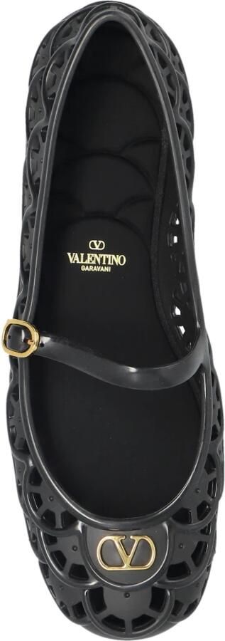 Valentino Garavani Ondette Rubber Ballerina met Scallop Patroon 05mm - Foto 9