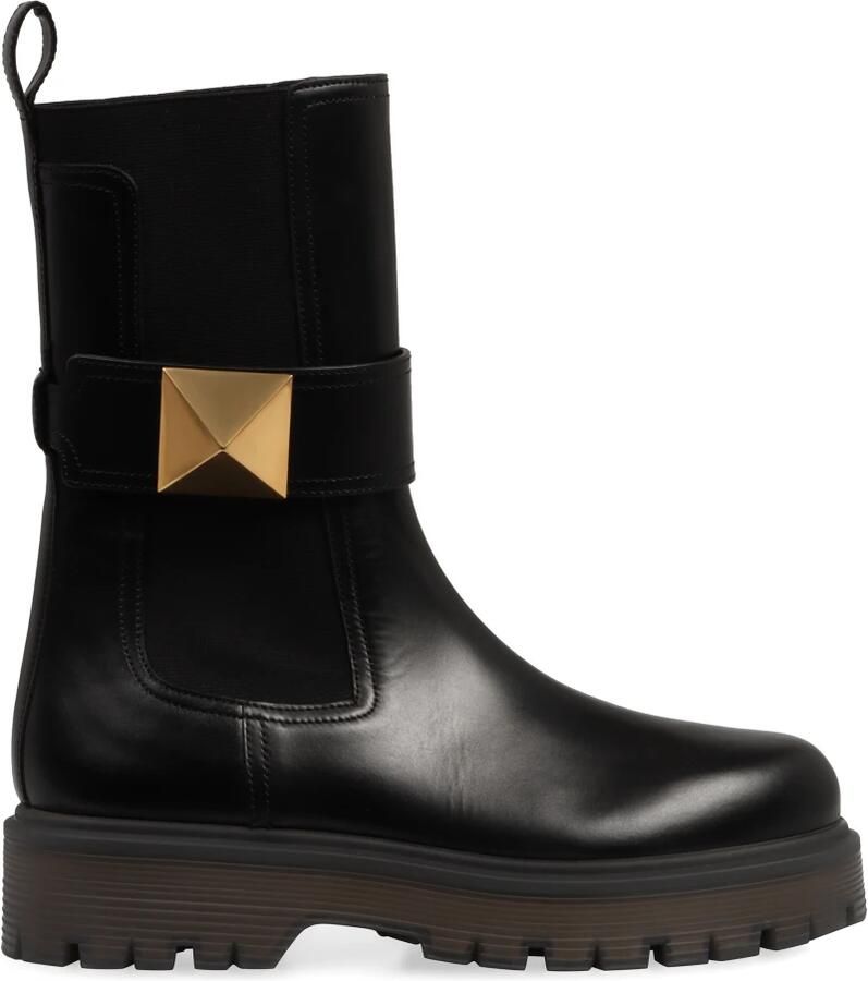Valentino Garavani One Stud Leren Chelsea Boots