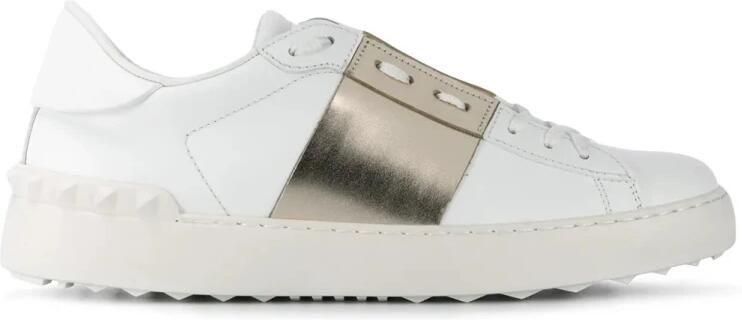 Valentino Garavani Open Sneaker met Metallic Streep