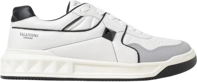 Valentino Garavani Studded Leren Sneakers met reliëf details White Heren - Foto 3
