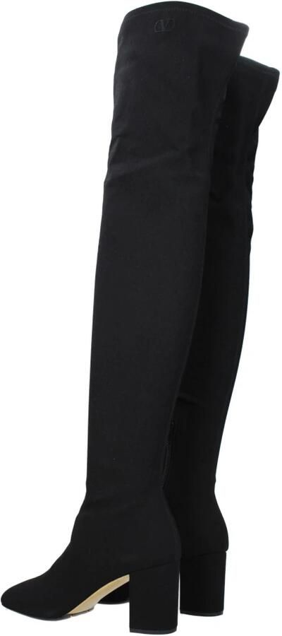 Valentino Garavani Zwarte Stoffen Laarzen met Middelhoge Hak - Foto 2