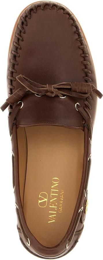 Valentino Garavani Palm Avenue Buffalo Leather Boat Shoe