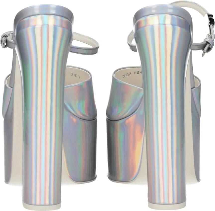 Valentino Garavani Grijze leren Pin Up sandaal