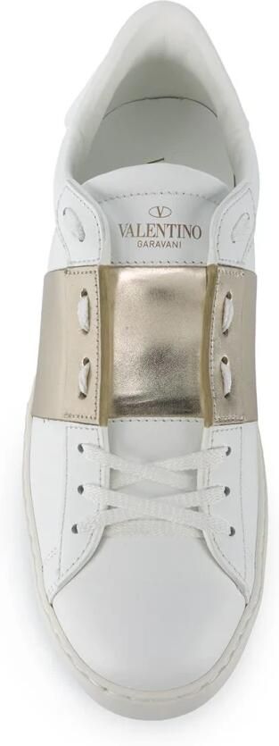 Valentino Garavani Witte leren sneakers met rubberen zool White Dames - Foto 2
