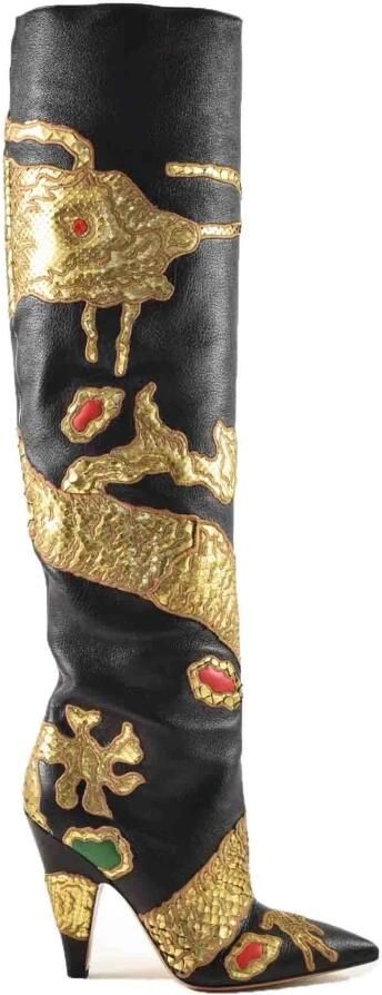 Valentino Garavani Python Laarzen met Slangendetails