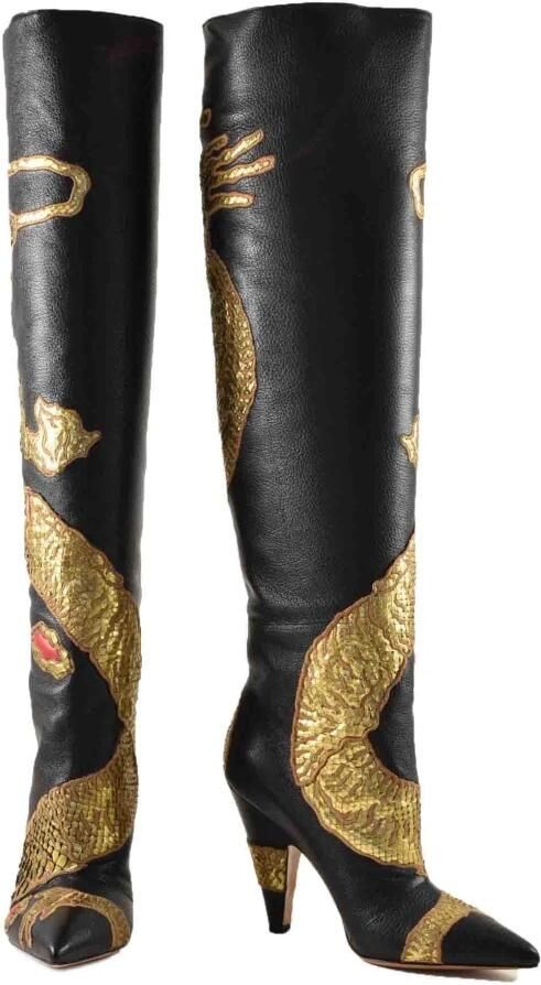 Valentino Garavani Python Laarzen met Slangendetails - Foto 2