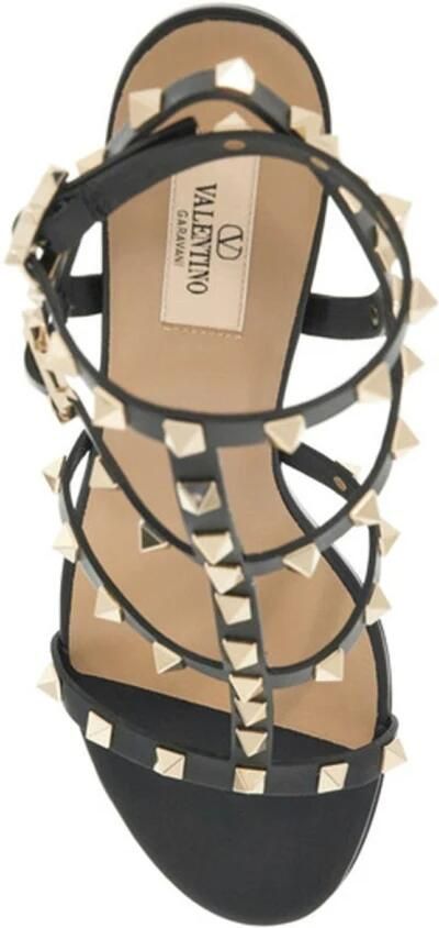 Valentino Garavani Studded Leren Sandalen met Dikke Hak Black Dames - Foto 2