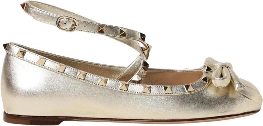 Valentino Garavani Rockstud Ballerinas in Platina Gray Dames - Foto 3