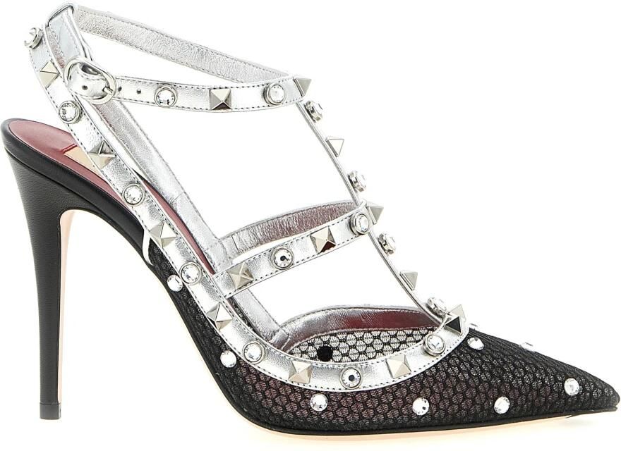 Valentino Garavani Rockstud Crystal-Embellished Pump