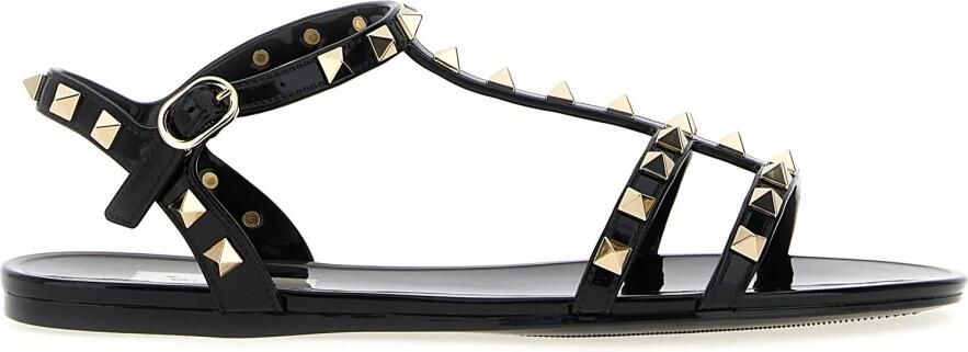 Valentino Garavani Rockstud Flat Rubber Sandal