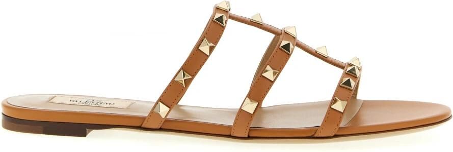 Valentino Garavani Rockstud Flat Slide Sandaal