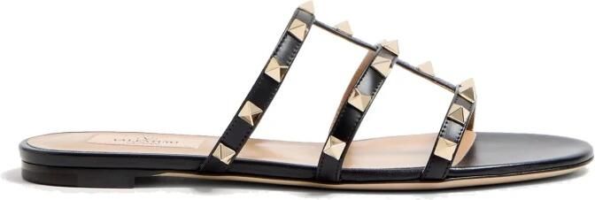 Valentino Garavani Rockstud Flat Slide Sandaal