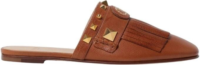 Valentino Garavani Rockstud Fringe Leren Muiltjes