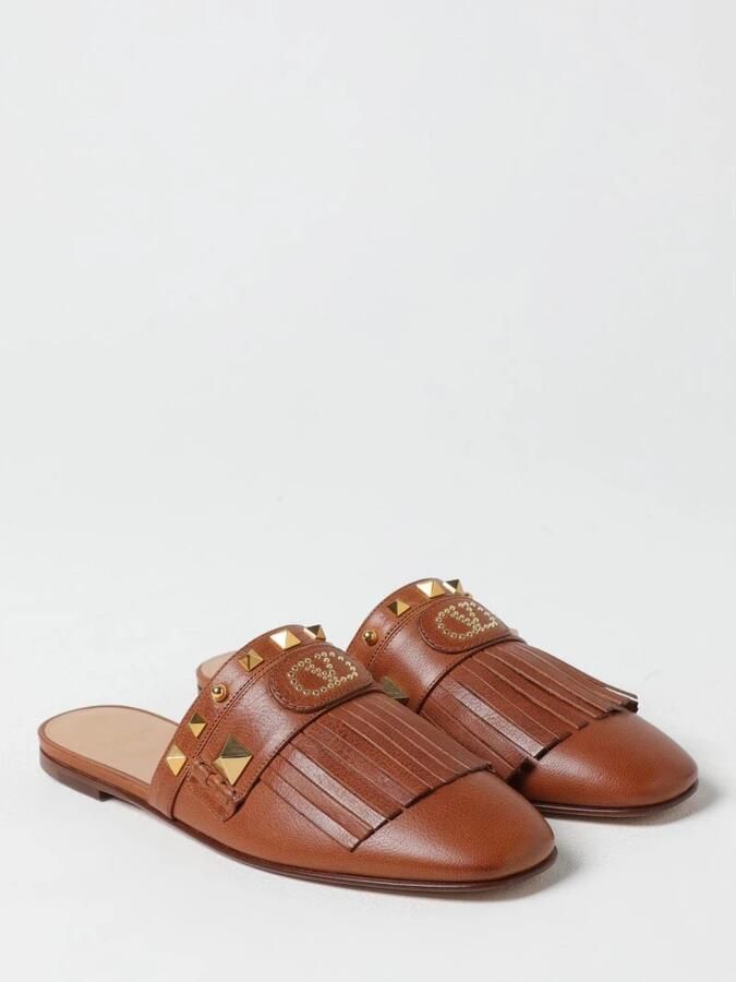 Valentino Garavani Rockstud Fringe Leren Muiltjes - Foto 3