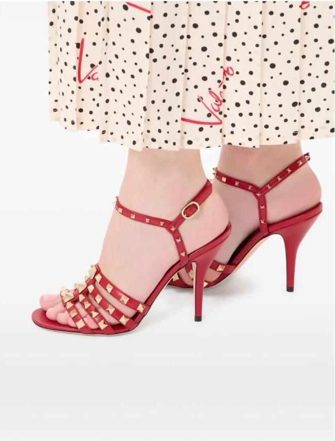Valentino Garavani Rockstud Kidskin Sandal 100mm - Foto 3