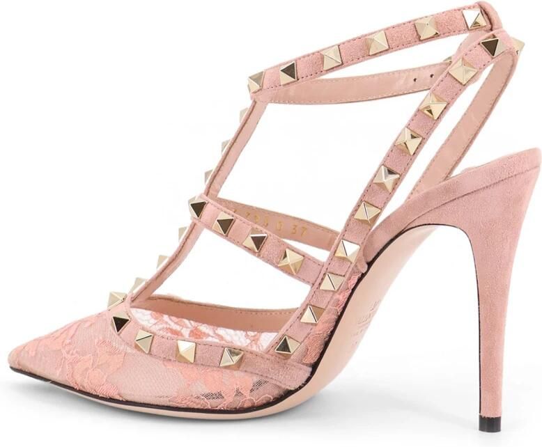 Valentino Garavani Rockstud Lace Pump met Bandjes 100 mm - Foto 2