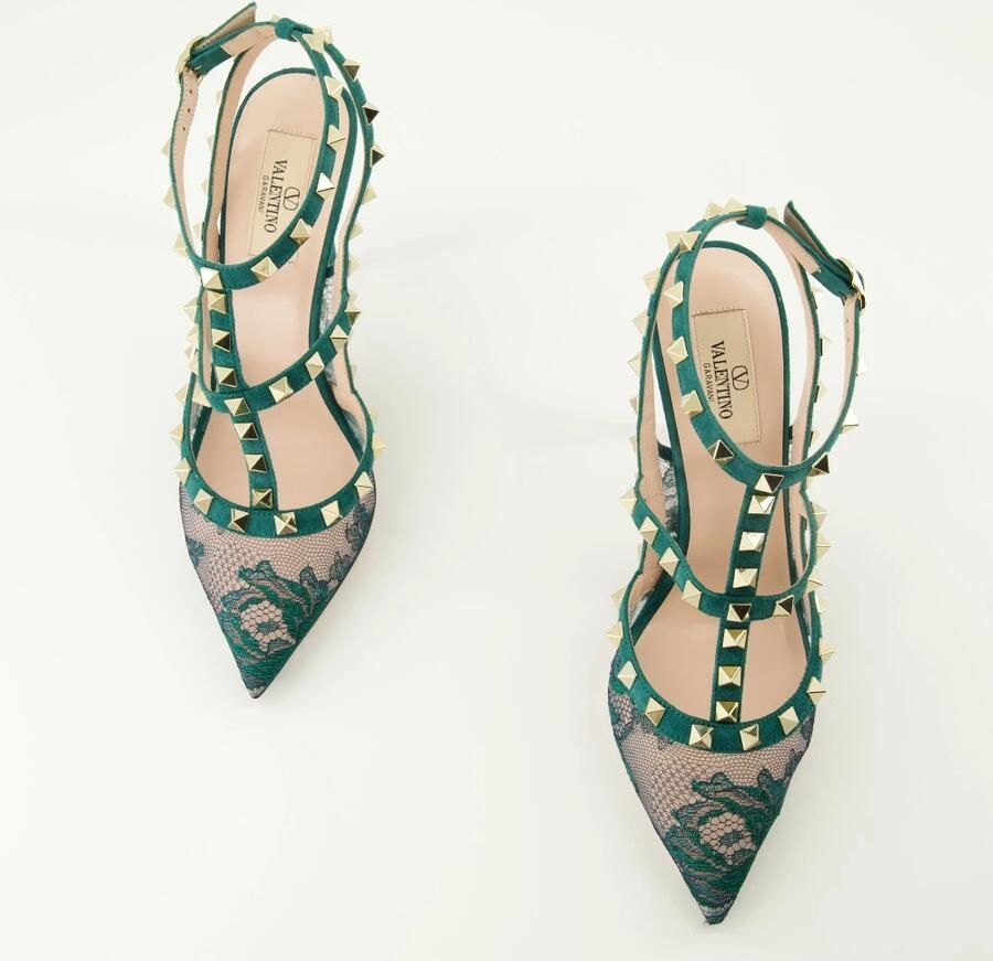 Valentino Garavani Rockstud Lace Pumps