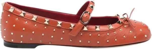 Valentino Garavani Rockstud Leren Ballerina