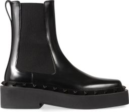 Valentino Garavani Rockstud M-Way Leren Chelsea Laarzen Black Dames