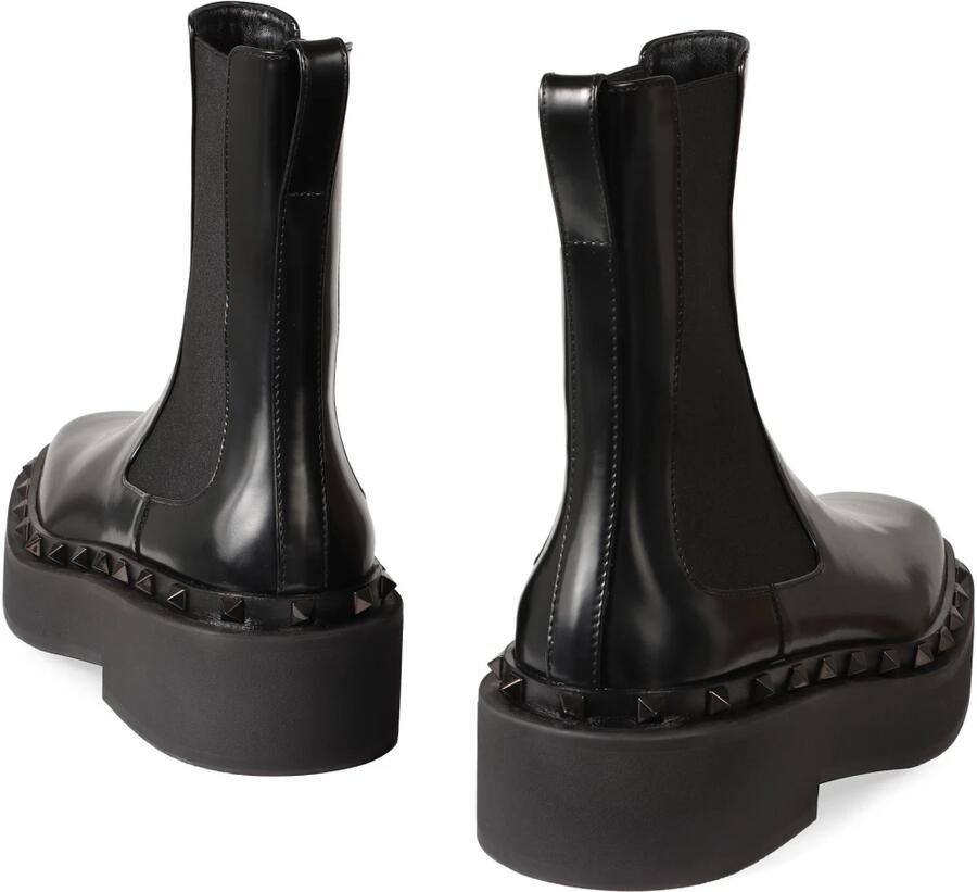 Valentino Garavani Rockstud M-Way Leren Chelsea Laarzen Black Dames