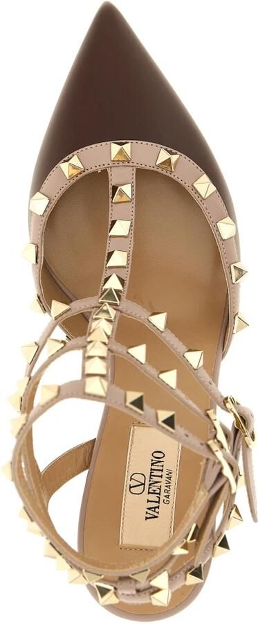 Valentino Garavani Hoge hakken 'Rockstud' Pumps in bruin - Foto 2