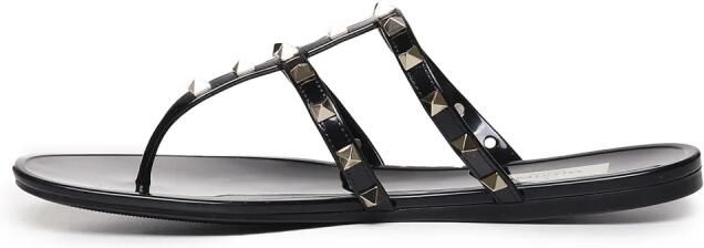 Valentino Garavani Zwarte Sandalen met Katoenmix Black Dames - Foto 2