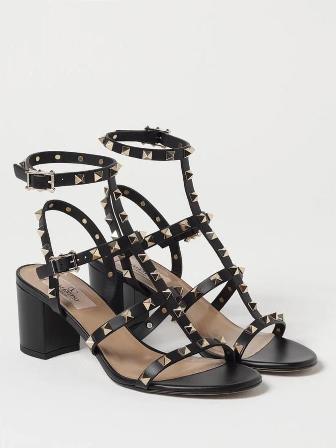Valentino Garavani Zwarte Rockstud Hakken Sandalen - Foto 3