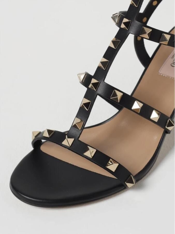 Valentino Garavani Zwarte Rockstud Hakken Sandalen - Foto 2