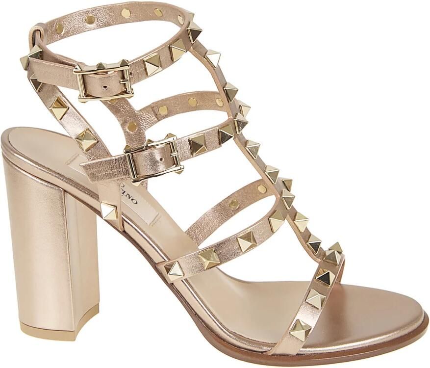 Valentino Garavani Rockstud Sandalen van Gelamineerd Kalfsleer met Bandjes 90mm