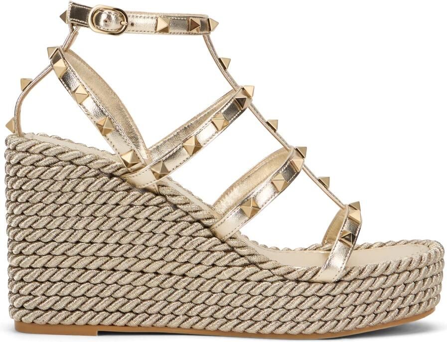 Valentino Garavani Rockstud Torchon Wedge Sandalen