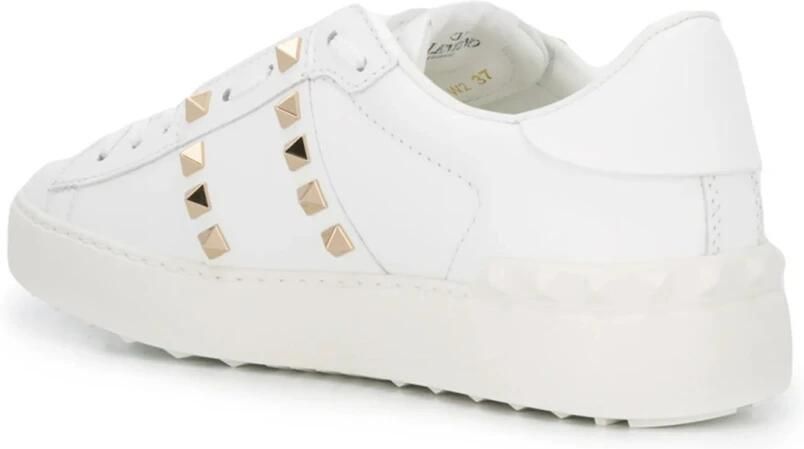 Valentino Garavani Witte Platte Schoenen met Rockstud Versiering - Foto 3