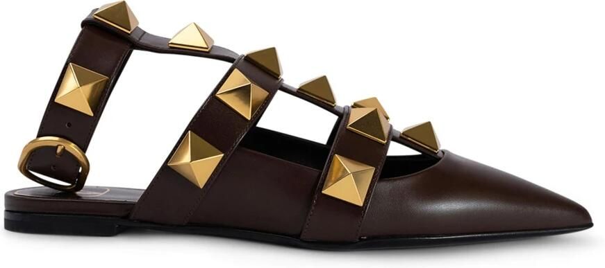 Valentino Garavani Ro Stud leren ballerina's met enkelband - Foto 2