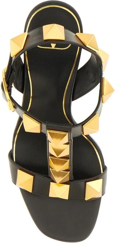 Valentino Garavani Zwarte Romeinse Stud Sandalen - Foto 1
