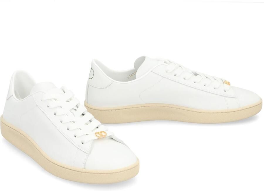 Valentino Bags Lage Sneakers Baskets Royco en cuir blanc - Foto 2